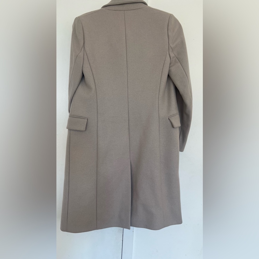 AllSaints Taupe Wool-Blend Long Coat - Picture 3 of 3